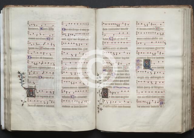 The Gotha Missal: Fol. 61v, Text, c. 1375. Creator: Master of the Boqueteaux (French); Workshop, and.