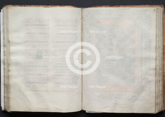 The Gotha Missal: Fol. 62v, Text, c. 1375. Creator: Master of the Boqueteaux (French); Workshop, and.