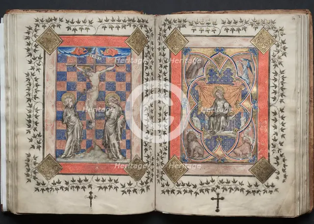 The Gotha Missal: Fol. 63v, Crucifixion, c. 1375. Creator: Master of the Boqueteaux (French); Workshop, and.