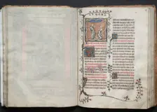 The Gotha Missal: Fol. 64v, Text, c. 1375. Creator: Master of the Boqueteaux (French); Workshop, and