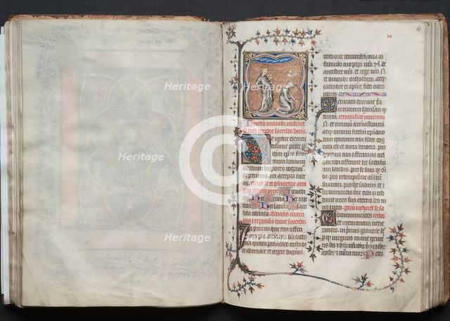 The Gotha Missal: Fol. 64v, Text, c. 1375. Creator: Master of the Boqueteaux (French); Workshop, and.