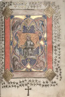 The Gotha Missal: Fol. 64r, Christ in Majesty, c. 1375. Creator: Master of the Boqueteaux (French); Workshop, and