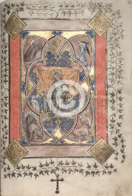 The Gotha Missal: Fol. 64r, Christ in Majesty, c. 1375. Creator: Master of the Boqueteaux (French); Workshop, and.