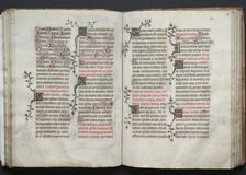 The Gotha Missal: Fol. 65v, Text, c. 1375. Creator: Master of the Boqueteaux (French); Workshop, and