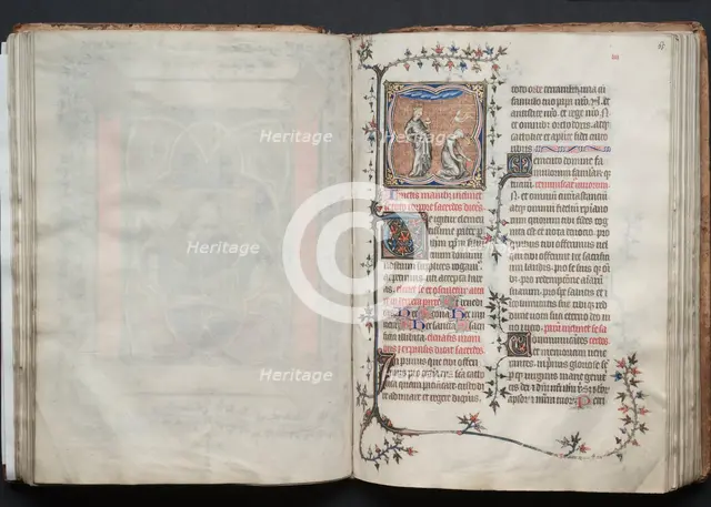 The Gotha Missal: Fol. 65r, The Church and the Synagogue, c. 1375. Creator: Master of the Boqueteaux (French); Workshop, and.