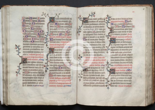 The Gotha Missal: Fol. 66r, Text, c. 1375. Creator: Master of the Boqueteaux (French); Workshop, and.