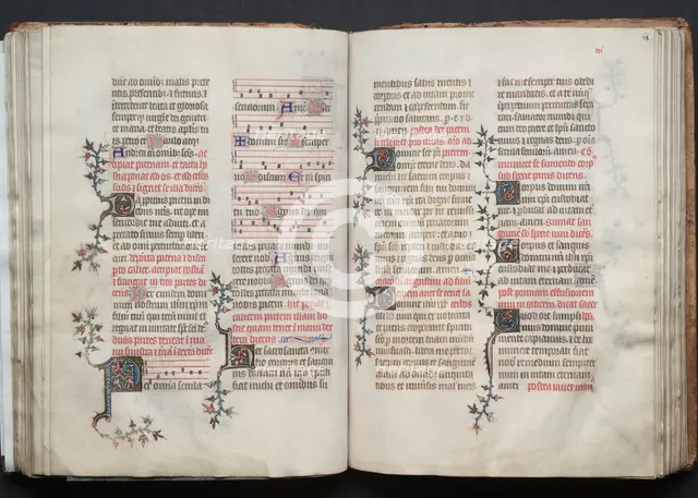 The Gotha Missal: Fol. 67v, Text, c. 1375. Creator: Master of the Boqueteaux (French); Workshop, and.