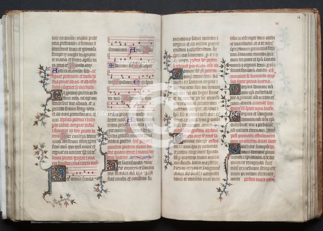 The Gotha Missal: Fol. 67v, Text, c. 1375. Creator: Master of the Boqueteaux (French); Workshop, and.
