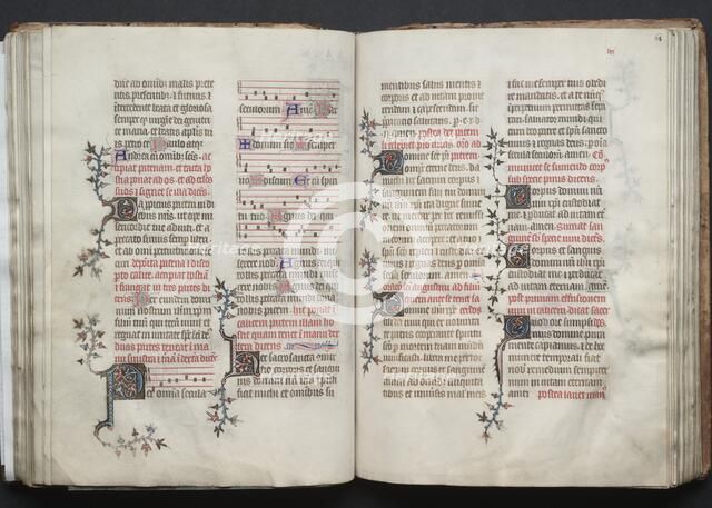 The Gotha Missal: Fol. 68r, Text, c. 1375. Creator: Master of the Boqueteaux (French); Workshop, and.