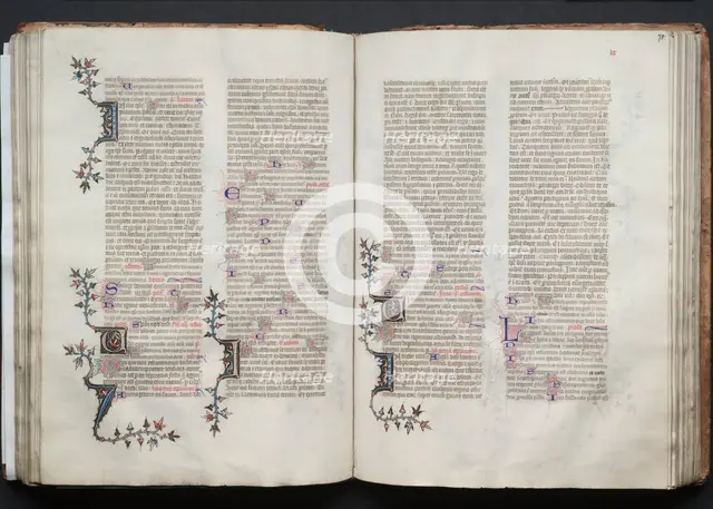 The Gotha Missal: Fol. 71r, Text, c. 1375. Creator: Master of the Boqueteaux (French); Workshop, and.