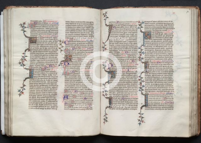 The Gotha Missal: Fol. 73v, Text, c. 1375. Creator: Master of the Boqueteaux (French); Workshop, and.