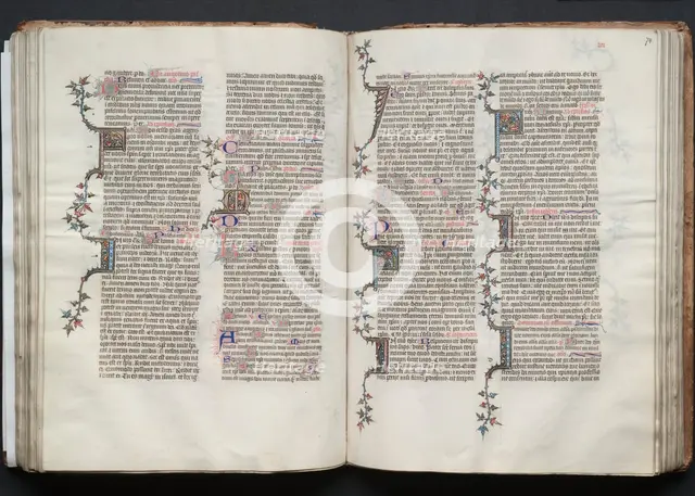 The Gotha Missal: Fol. 74r, Text, c. 1375. Creator: Master of the Boqueteaux (French); Workshop, and.