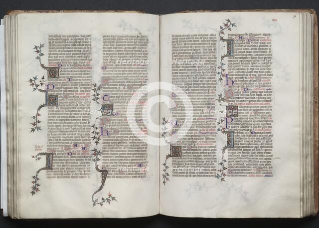 The Gotha Missal: Fol. 75v Text, c. 1375. Creator: Master of the Boqueteaux (French); Workshop, and.