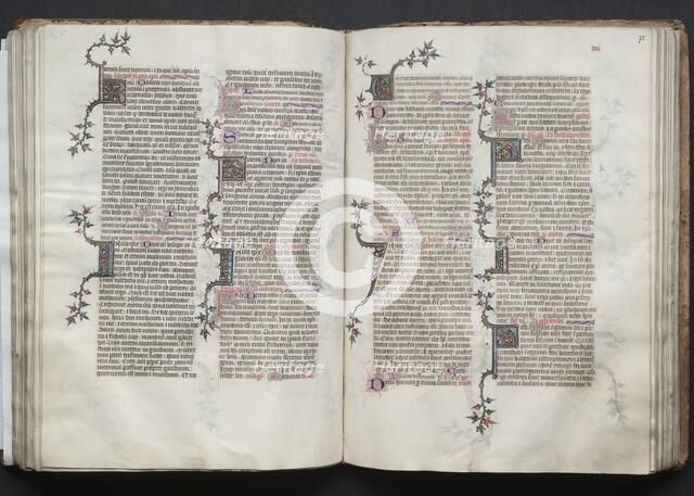 The Gotha Missal: Fol. 75r, Text, c. 1375. Creator: Master of the Boqueteaux (French); Workshop, and.