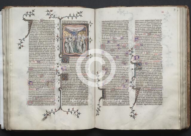 The Gotha Missal: Fol. 76v, The Ascension, c. 1375. Creator: Master of the Boqueteaux (French); Workshop, and.