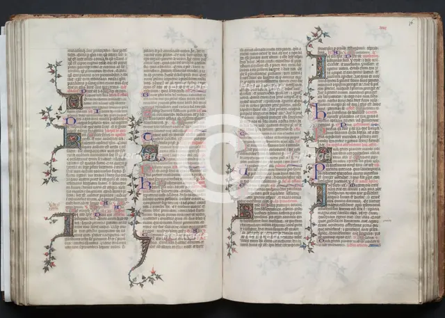 The Gotha Missal: Fol. 76r, Text, c. 1375. Creator: Master of the Boqueteaux (French); Workshop, and.
