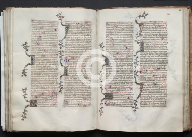 The Gotha Missal: Fol. 81r, Text, c. 1375. Creator: Master of the Boqueteaux (French); Workshop, and.