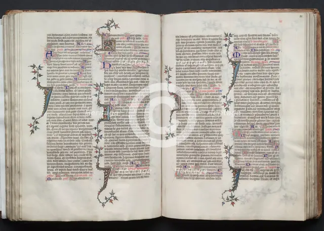 The Gotha Missal: Fol. 82r, Text, c. 1375. Creator: Master of the Boqueteaux (French); Workshop, and.