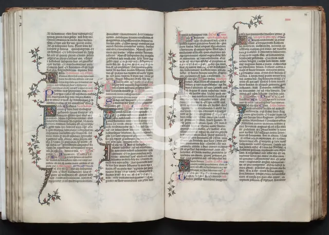 The Gotha Missal: Fol. 85v, Text, c. 1375. Creator: Master of the Boqueteaux (French); Workshop, and.