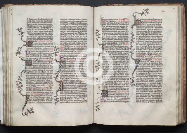 The Gotha Missal: Fol. 86r, Text, c. 1375. Creator: Master of the Boqueteaux (French); Workshop, and.