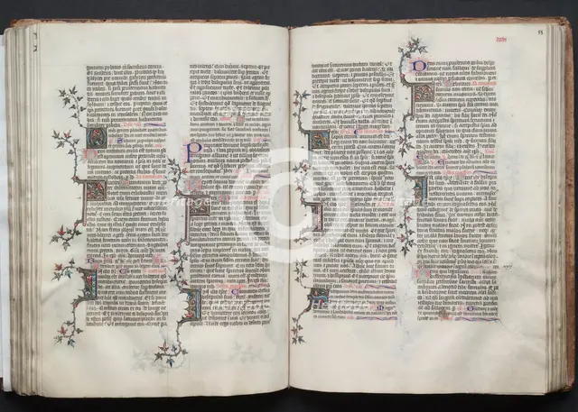 The Gotha Missal: Fol. 88r, Text, c. 1375. Creator: Master of the Boqueteaux (French); Workshop, and.