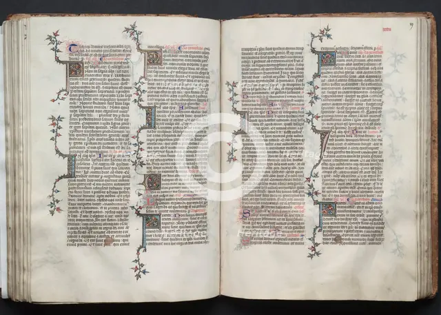 The Gotha Missal: Fol. 89r, Text, c. 1375. Creator: Master of the Boqueteaux (French); Workshop, and.
