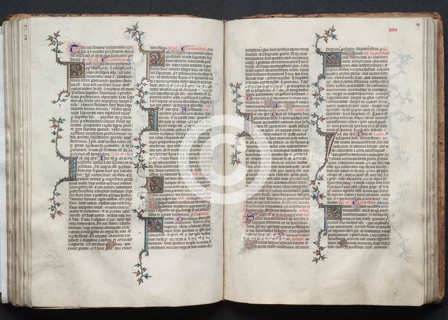 The Gotha Missal: Fol. 89r, Text, c. 1375. Creator: Master of the Boqueteaux (French); Workshop, and.