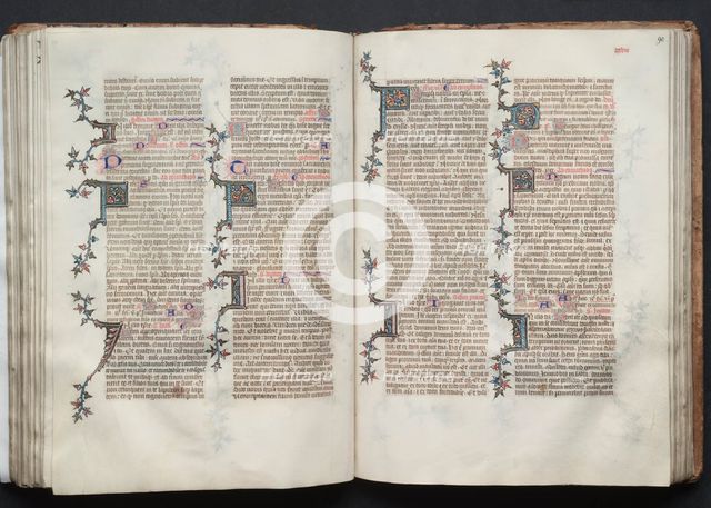 The Gotha Missal: Fol. 90r, Text, c. 1375. Creator: Master of the Boqueteaux (French); Workshop, and.
