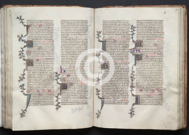 The Gotha Missal: Fol. 91v, Text, c. 1375. Creator: Master of the Boqueteaux (French); Workshop, and.