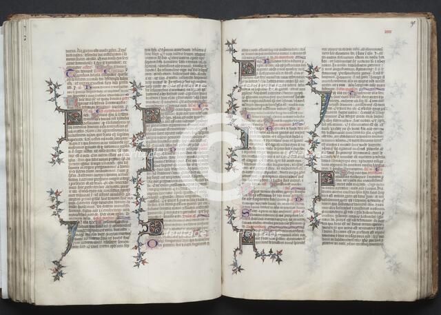 The Gotha Missal: Fol. 91r, Text, c. 1375. Creator: Master of the Boqueteaux (French); Workshop, and.