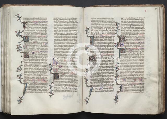 The Gotha Missal: Fol. 92r, Text, c. 1375. Creator: Master of the Boqueteaux (French); Workshop, and.