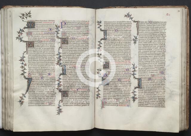 The Gotha Missal: Fol. 93v, Text, c. 1375. Creator: Master of the Boqueteaux (French); Workshop, and.