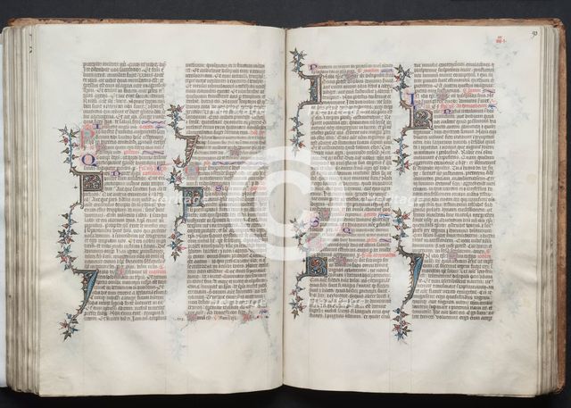 The Gotha Missal: Fol. 93r, Text, c. 1375. Creator: Master of the Boqueteaux (French); Workshop, and.