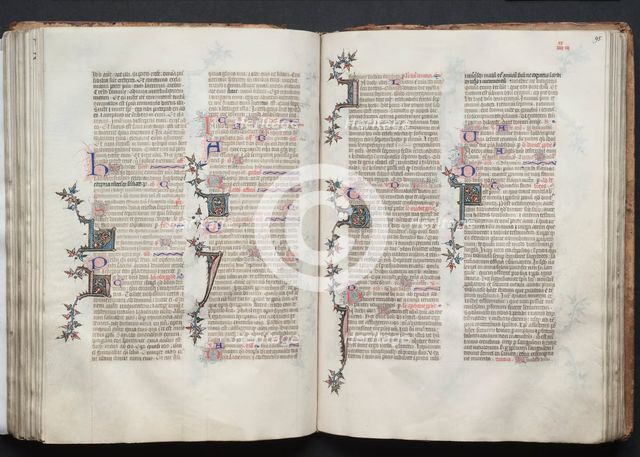 The Gotha Missal: Fol. 95r, Text, c. 1375. Creator: Master of the Boqueteaux (French); Workshop, and.