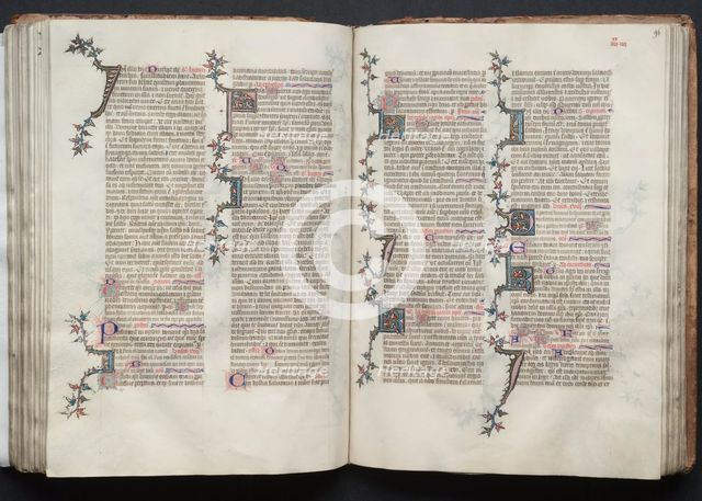 The Gotha Missal: Fol. 96r, Text, c. 1375. Creator: Master of the Boqueteaux (French); Workshop, and.