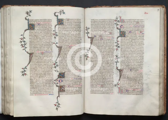 The Gotha Missal: Fol. 98v, Text, c. 1375. Creator: Master of the Boqueteaux (French); Workshop, and.