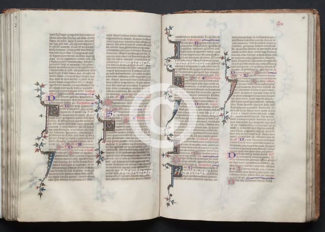 The Gotha Missal: Fol. 98r, Text, c. 1375. Creator: Master of the Boqueteaux (French); Workshop, and.