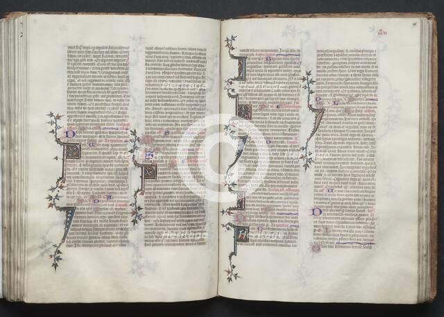 The Gotha Missal: Fol. 98r, Text, c. 1375. Creator: Master of the Boqueteaux (French); Workshop, and.