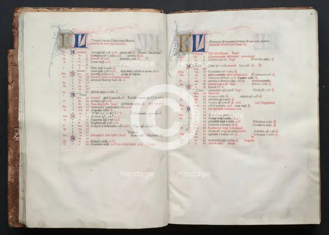 The Gotha Missal: Fol. 9v, Text , c. 1375. Creator: Master of the Boqueteaux (French); Workshop, and.