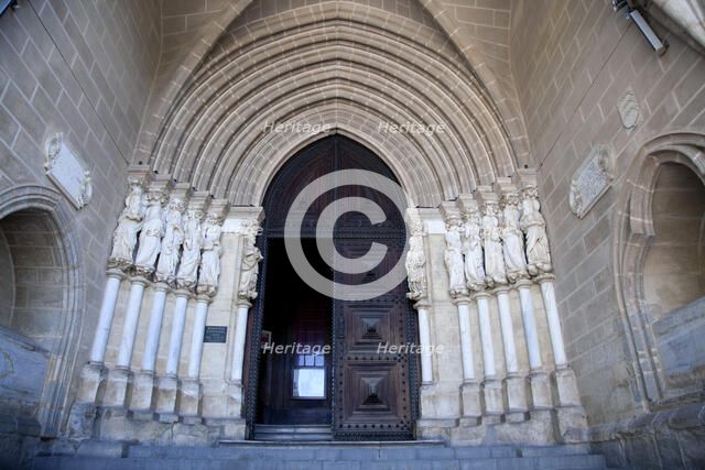 The Gothic Apostles in the main portal of the Cathedral of Evora, Portugal, 2009. Artist: Samuel Magal