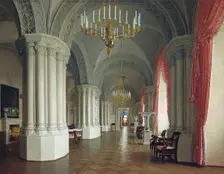 The Gothic Hall in the Winter Palace in Saint Petersburg, 1840s. Creator: Yushkov, Fyodor Osipovich (1819-1876)