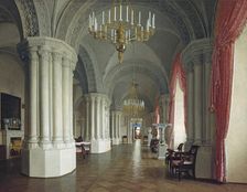 The Gothic Hall in the Winter Palace in Saint Petersburg, 1840s. Creator: Yushkov, Fyodor Osipovich (1819-1876)