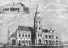 The Government College and Oriental College, Lahore, with the Punjaub University Senate Hall, 1883. Creator: Unknown