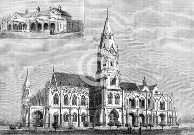 The Government College and Oriental College, Lahore, with the Punjaub University Senate Hall, 1883. Creator: Unknown.