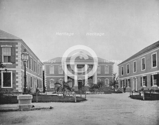 'The Government Buildings at Nassau', 19th century. Artist: Unknown.