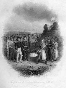 The Governor of Kinburn surrendering to the allies, Crimean War, 17 October 1855, (1857). Artist: G Greatbach