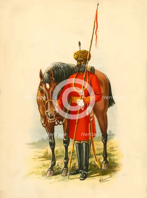 'The Governor-General's Body-Guard, Calcutta', 1890. Creator: Godfrey Douglas Giles.