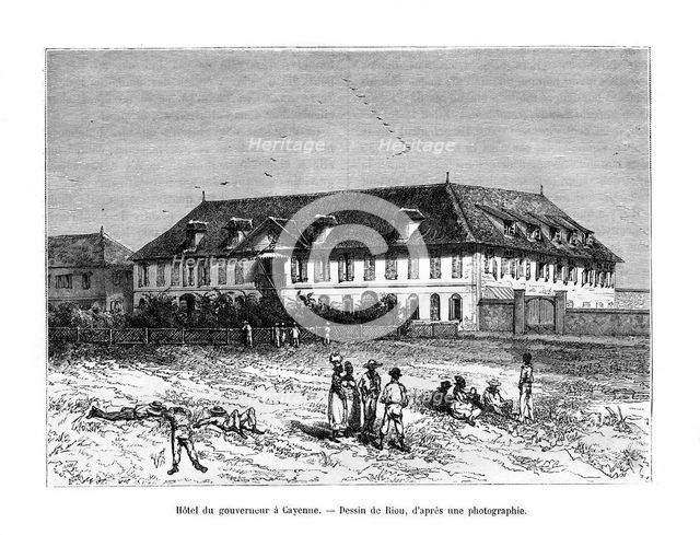 The Governor's House, Cayenne, French Guyana, South America, 19th century. Artist: Edouard Riou