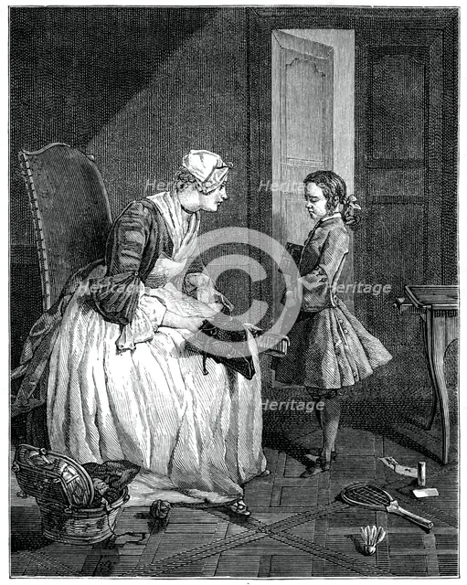'The Governess', 1739 (1885).Artist: Francois Bernard Lepicie