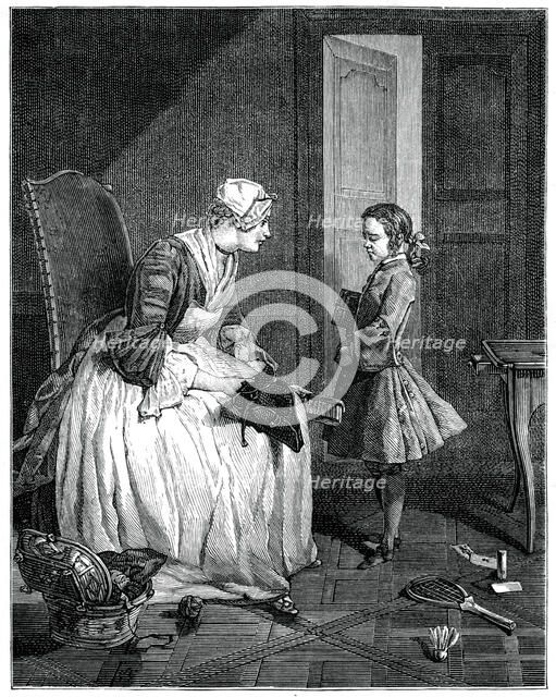 'The Governess', 1739 (1885).Artist: Francois Bernard Lepicie